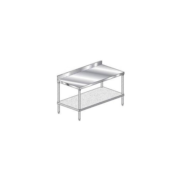 Aero Aero Manufacturing Workbench W/Shelf, 16 Ga. 304 Stainless, 4" Backsplash, Galv. Shelf, 30"Wx30"D 3TGB-3030 - main